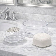 Load image into Gallery viewer, Premiere White Cream 3oz Soap, Crystal Dish *Collector's Choice