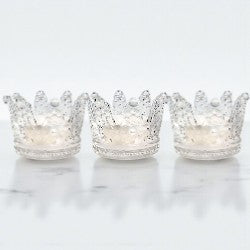 NEW! Premiere Pearl Mini Crown Candle Trio Set