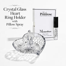 Load image into Gallery viewer, Crystal Glass Heart Ring Holder, Momentous Pillow Spray | Yours with any order $125 or more!
