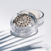 Premiere White Cream Soap, Crystal Dish